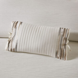 Embroidered Cotton Oblong Decorative Pillow