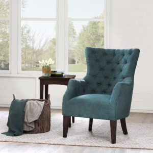 Button Tufted Wing Chair