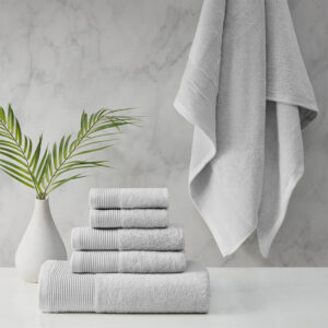 Cotton Tencel Blend Antimicrobial 6 Piece Towel Set