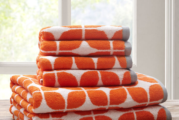 Cotton Jacquard Bath Towel 6 Piece Set