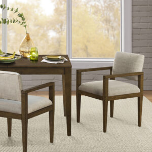Upholstered Dining Chairs with Arms (Set of 2)
