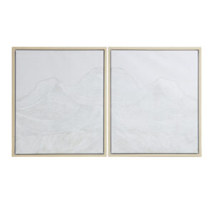 Hand Embellished Abstract 2-piece Framed Canvas Wall Art Set