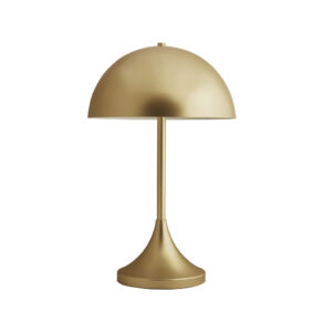 Dome-Shaped 2-Light Metal Table Lamp