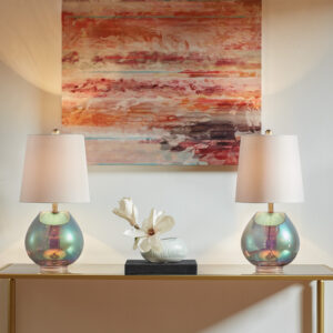 Iridescent Glass Table Lamp