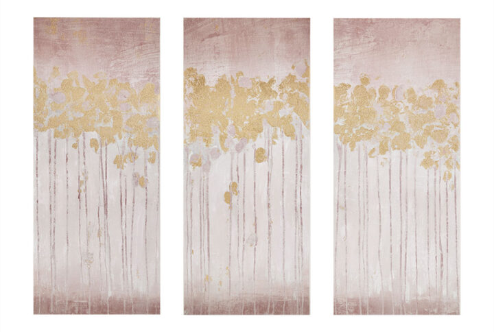 Gold Foil Abstract 3-piece Canvas Wall Art Set