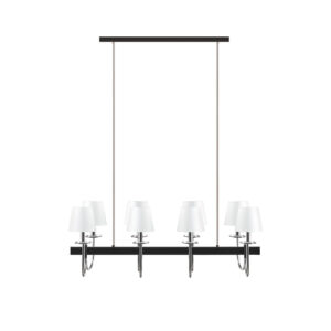 8-Light Traditional Chandelier with Drum Shades