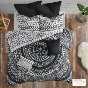 7 Piece Cotton Reversible Comforter Set
