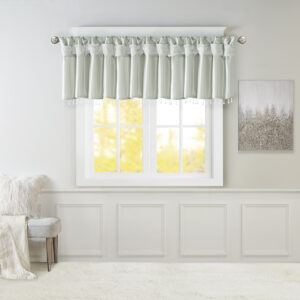 Lightweight Faux Silk Valance With Beads