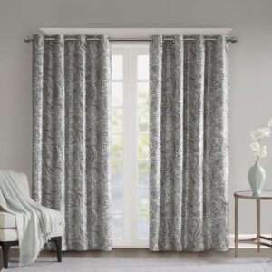 Paisley Printed Total Blackout Curtain Panel