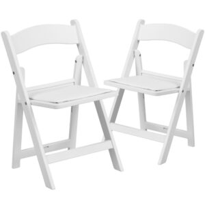 The Kids Resin Folding Chair is a delightful option to make kids feel like VIPs at your special events. These mini versions will fit right in with the classic adult-sized chairs. A frame made from ultra-strong resin makes them very lightweight