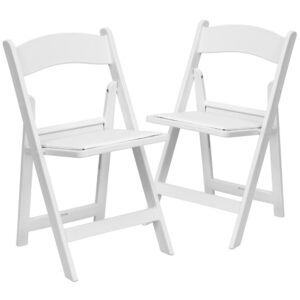 The White Resin Folding Chair combines comfort and elegance that looks good at all your special events