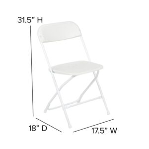 white plastic folding chairs are a timeless seating solution for all types of events. The classic white design is perfect for special occasions like weddings