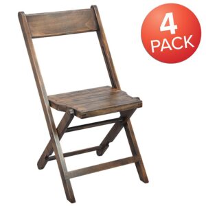 farm style slatted seat that's both comfortable and long-lasting. This folding wood chair has much more than beauty going for it. Quality construction allows this solid wood chair to hold up to 500 lbs weight capacity for a worry free seating experience. Arriving fully assembled
