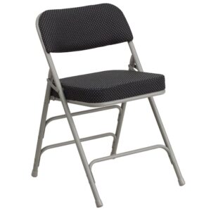 Guests will be amazed in the comfort of this ultra-padded upholstered metal folding chair. Whether you have planned for your guest's arrival or had a sudden influx of family show up on your doorsteps you'll be well prepared with these padded folding chairs. Suitable for everyday use you can host holiday parties