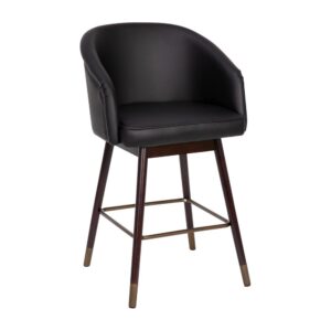 the minimalist style of this mid-back 26" counter stool is sure to be an asset in any decor. The contoured back