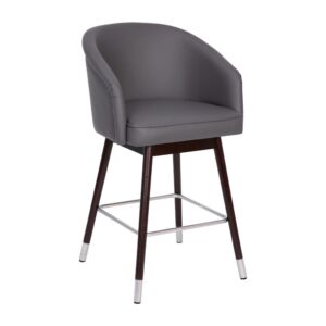the minimalist style of this mid-back 26" counter stool is sure to be an asset in any decor. The contoured back
