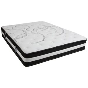 Get a comfortable night's sleep on this queen mattress filled with premium high-density foam. Designed to provide the restful sleep you and your family need
