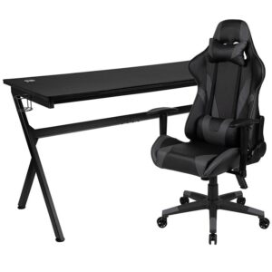 ample space for components and 2 grommets for cable management. Always know where your headset is with the included headrest hook while you keep your desktop and pc gaming keyboard clear of accidental spills by placing hot and cold beverages in the cup holder. Your online followers will know that you're serious when they see you in your reclining gaming chair with adjustable pillows.