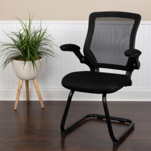 this ergonomic cantilever chair will uplift any decor. Guests in the waiting room or office will be greeted by a professional looking mesh back chair to keep guests in comfort while waiting. Pair two mesh guest chairs with a table to serve as a meeting space in the office. For longer than expected meetings