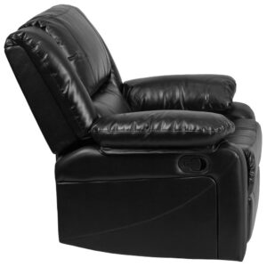 this recliner is the perfect complement to any contemporary living space. This black recliner