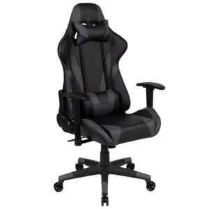 this high back ergonomic office chair is a must have. Support for your body is key when you will be sitting for extended periods of time and this PC office desk chair has you covered. Adjustable headrest and lumbar pillows can be repositioned where you need them or quickly unsnap them if you choose to remove them.  Adjustable pivot arms relieve pressure from your neck and shoulders as well as the upper body. Gamers need ergonomic gaming chairs that'll keep them comfortable for many hours and this reclining office gaming chair with adjustable lumbar support will provide optimal support. Whether you need to lean back a little or a lot there's a separate lever to recline the back 87° ~ 145° while the lever underneath the seat controls the seat height and locks the chair in an upright position. You'll enjoy endless hours of comfortable game play in this ergonomic PC chair. If things get intense and you end up knocking over your drink or nachos