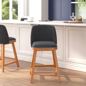 Let the sophisticated style of this set of 2 commercial grade counter stools
