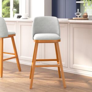 Let the sophisticated style of this set of 2 commercial grade barstools