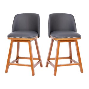 Let the sophisticated style of this set of 2 commercial grade counter stools