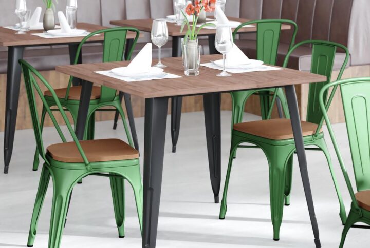 Refresh the look of your commercial or residential spaces with this colorful dining chair featuring an all-weather polystyrene seat that won't rot