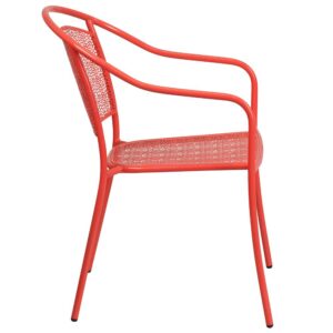 patio or bistro and liven up your decor with this impressively designed chair. This colorful red chair is a rare find that is crafted in a transparent rain flower design. The curved