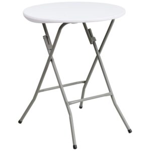 If you are looking for the perfect table for that little breakfast nook or just a little extra seating for surprise guests the search is over. This petite sized folding table can be used in banquet halls