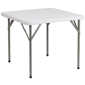 Folding tables are so multi-functional you’ll wonder how you lived without them. This 34" square folding table is beneficial in a multitude of settings that include banquet halls