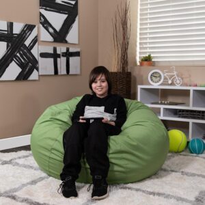 this lounge chair easily conforms to your body for an incredible seating experience. A metal safety zipper secures the beads and prevents them from leaking out. The upholstery can be spot cleaned with a damp cloth or remove the slipcover for machine washing when a more thorough cleaning is needed. Bean bags are cool chairs for young kids