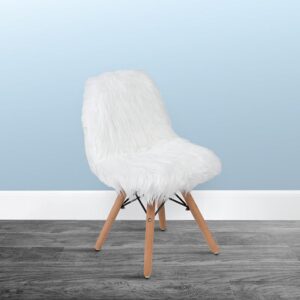 Create a kids zone for kids to hang out with this adorable shaggy dog accent chair. The kids fuzzy chair is a cool way to incorporate fun seating in the playroom