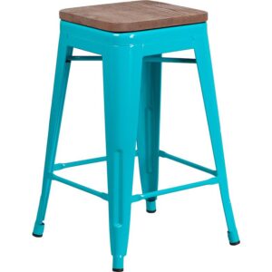 industrial style stool will look great in your kitchen or inside your bar/restaurant. Designed to stack