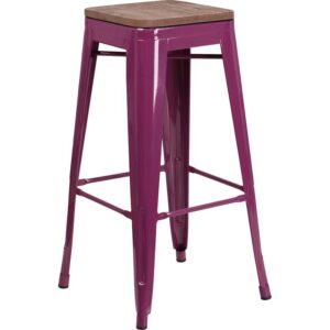 industrial style stool will look great in your kitchen or inside your bar/restaurant. Designed to stack
