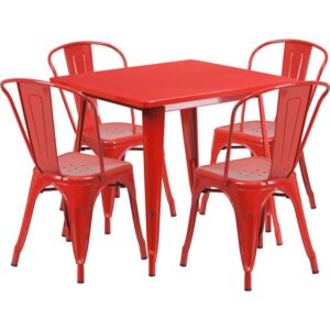 You're seeing these colorful metal table sets more and more and with good reason