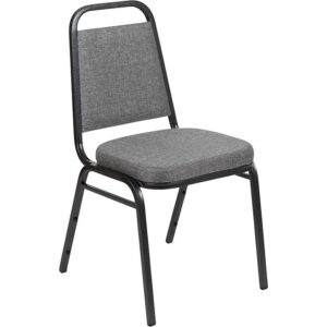 these stylish ballroom chairs are for casual and formal events. Built for the commercial industry these trapezoidal back banquet chairs with 16 gauge steel frame have been tested to hold up to 500 pounds. With a high seating capacity these stack chairs are perfect for the event rental business