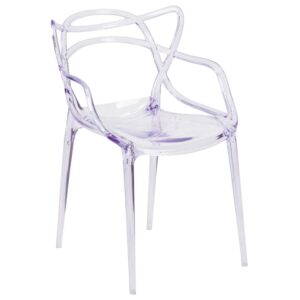 This beautiful work of art has been transformed into seating that will captivate everyone. Provide a grand and artistic statement and lighten up the room. The transparency of the chair allows it to take up less space visually as with a solid chair. This chair was crafted with an ingenious combination of lightness and strength. Due to its stacking capabilities