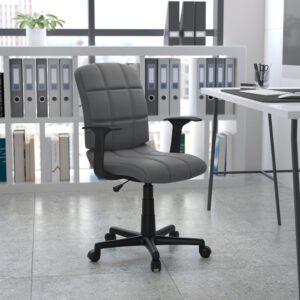 Give your workspace a different look with this elegant computer task chair with arms that features quilted
