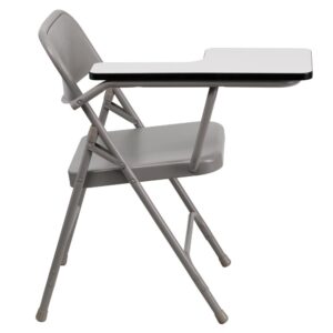 this beige folding chair with right-handed folding tablet arm is an ideal solution. Many night schools