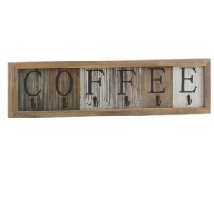 this organizer holds up to 5 pounds per hook to keep your coffee cups safe and secure. The inlayed hanging mounts
