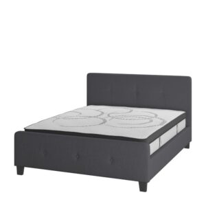 This casual looking platform bed has button tufting that adds a nice touch to display a unique look in your bedroom. If you're on the market for a bed that provides an open concept feel