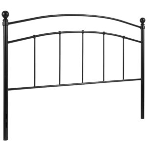 you need a headboard to provide extra support. A headboard gives your room a very personal touch and allows you to show off your style. This black queen size headboard has the features to define a space while remaining soft on the eyes. A simple design with a touch of traditional flair provides an open and airy look to your bedroom. Vertical slats