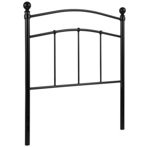 you need a headboard to provide extra support. A headboard gives your room a very personal touch and allows you to show off your style. This black twin size headboard has the features to define a space while remaining soft on the eyes. A simple design with a touch of traditional flair provides an open and airy look to your bedroom. Vertical slats