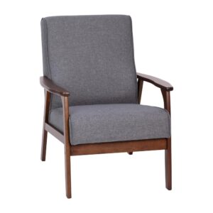 Easily launch your home or business into the 21st century with the timeless elegance of this commercial grade mid-century modern upholstered armchair. Not only does this chair look great