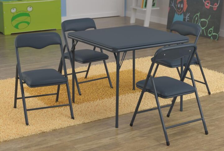 Create a space for play and creative activities with this commercial grade kids padded folding table and chair set. Ideal for snacks