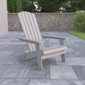 Take relaxation anywhere you want to be with this folding all-weather adirondack chair. The classic design of this gray adirondack chair has stood the test of time and will make a lovely addition to any space. Whether your favorite spot is the beach