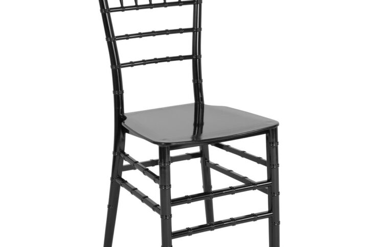 The Black Resin Chiavari Chair is ideal for weddings