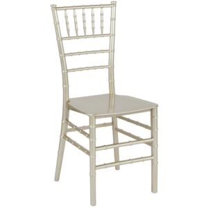 The Champagne Resin Chiavari Chair is ideal for weddings